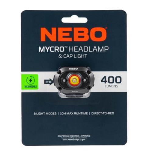 Headlamp & Cap Light - Mycro 400 Lumens