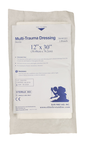 Multi Trauma Dressing  12 x 30 - Carolina Readiness, dooms day prepper supplies online