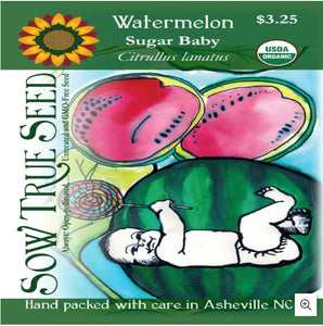 Watermelon Seeds - Sugar Baby, ORGANIC