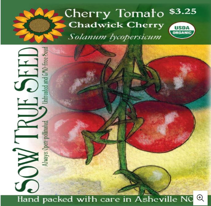 Cherry Tomato Seeds - Chadwick Cherry, ORGANIC