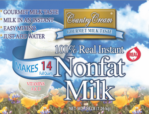 Country Cream 100% Non Fat Milk