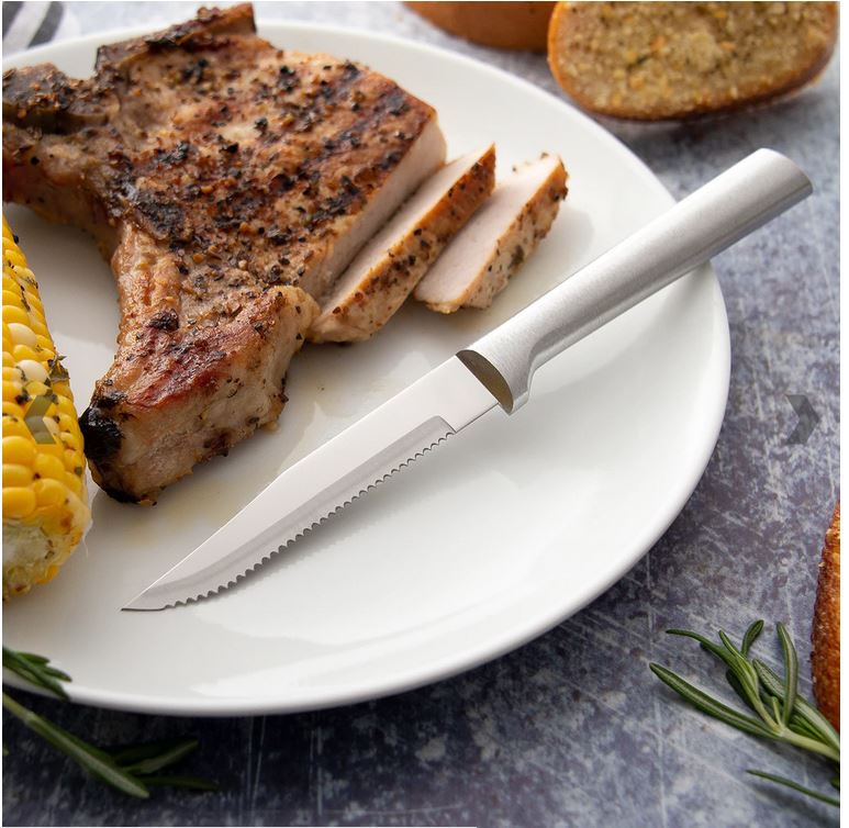 Serrated Steak Knive - Silver Handle